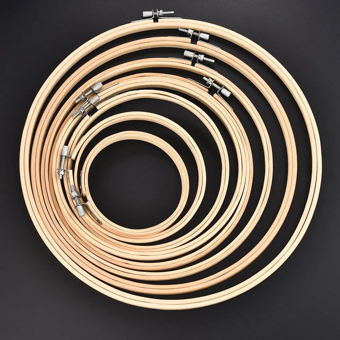 10-30cm DIY Embroidery Hoop Tool Art Craft Sewing Stitch Chinese Traditional Circle Round Bamboo Frame Wooden Sewing Tools