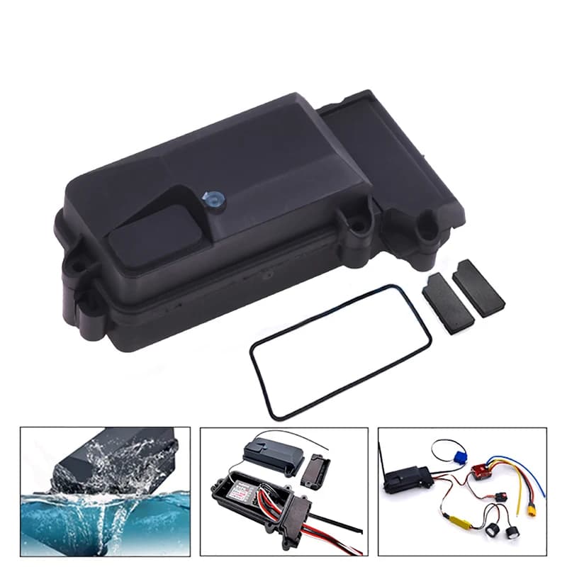 Scatola ricevitore per dispositivo radio per auto RC in plastica impermeabile per 1/10 Axial SCX10 90046 D90 TRX-4 RC Crawler Car