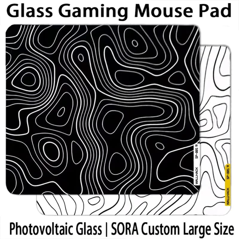 W-WALLHACK SP005 Fluid Glass Gaming Mouse Pad YUME Frosted Surface Desktop Mat E-Sports FPS Office Custom Gaming Accessories