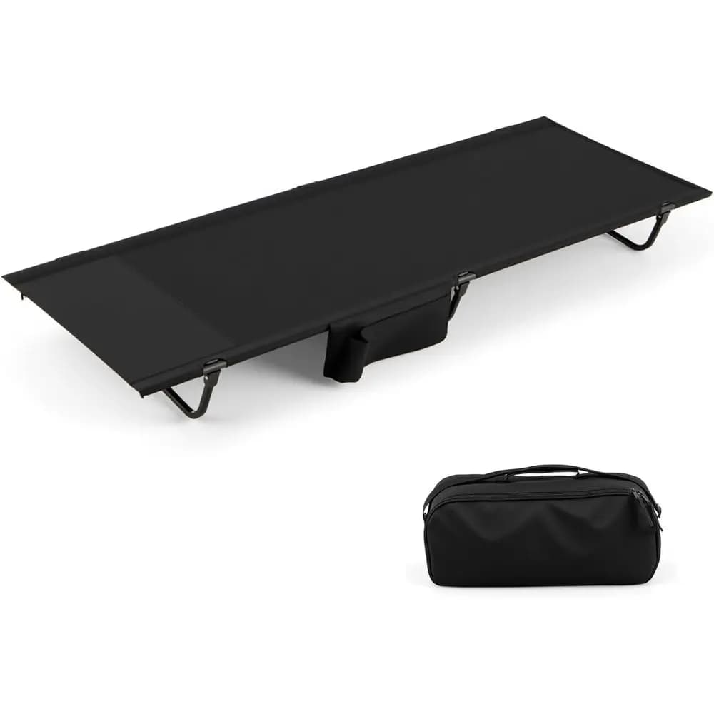 Lettino da campeggio ultraleggero e portatile, 76 x 28, letto da esterno leggero, supporta 150 kg, ideale per adulti, escursionismo, backpacking, con
