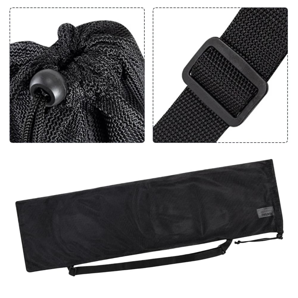Borsa per il trasporto e la conservazione di pagaie da kayak in rete con tracolla regolabile, organizer per pagaie da canoa, borsa con coulisse per il trasporto delle pagaie