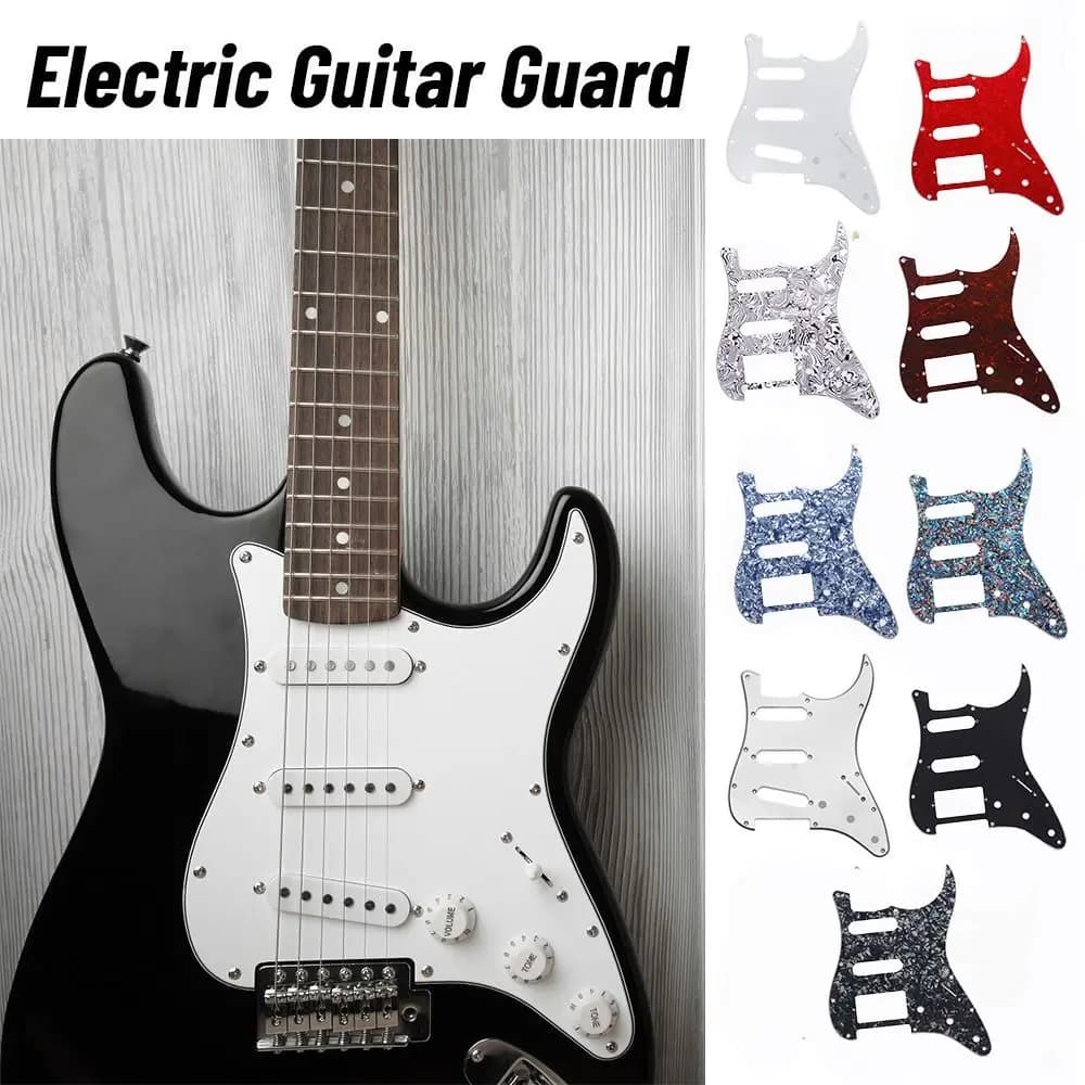 Multicolor ST SQ Electric Guitar Pickguard PVC Celluloid 3 Ply 11 Holes Pick Guard Sticker DIY Guitar Accessories Scratch Plate