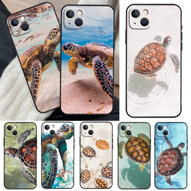 Cover per Samsung Galaxy S25 S26 Ultra S20 S21 S22 S23 S24 Ultra S10 Plus S25 FE con stampa Tartarughe Verdi