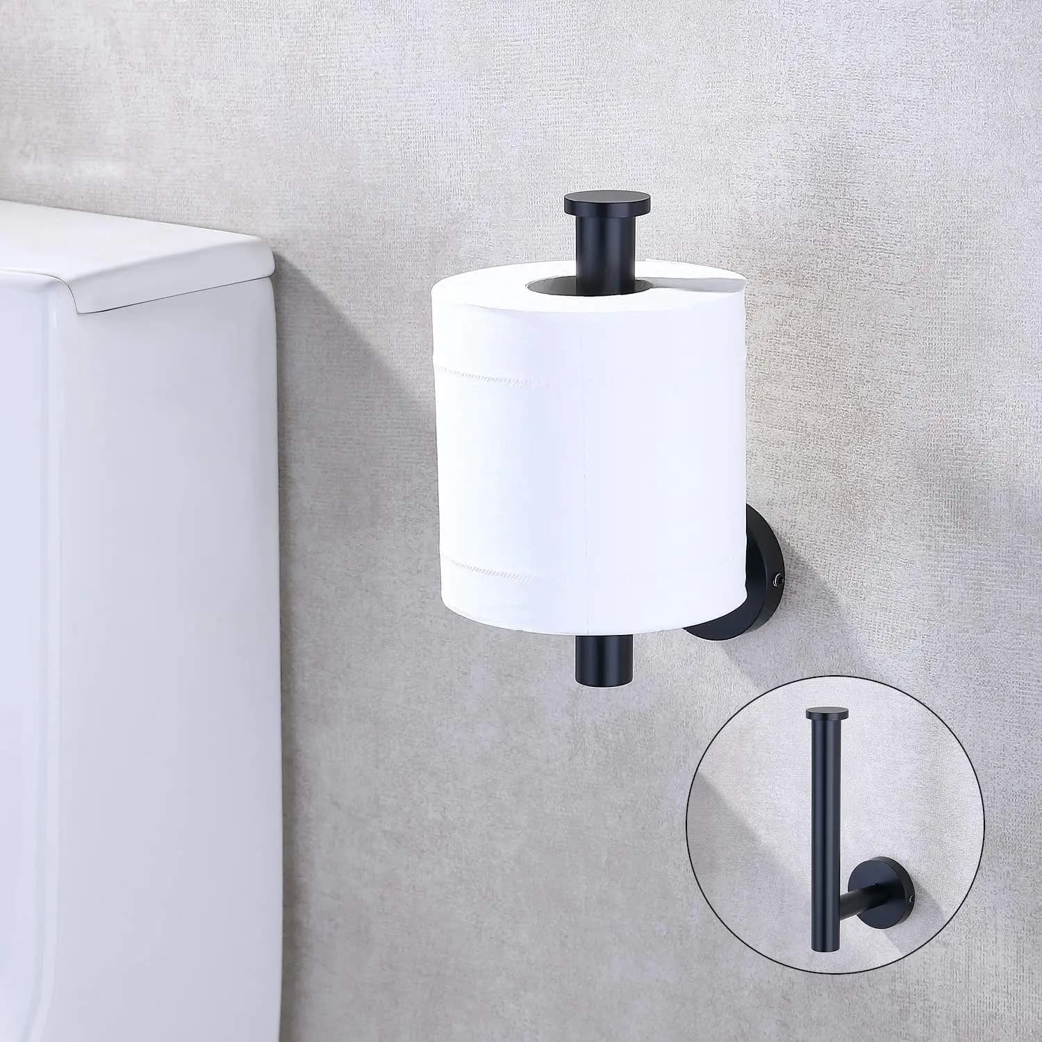 Stainless Steel Toilet Paper Roll Holder, Round TP Hanger, Stylish Toilet Paper Holder Wall Mount for Bathroom,Kitchen,Washroom