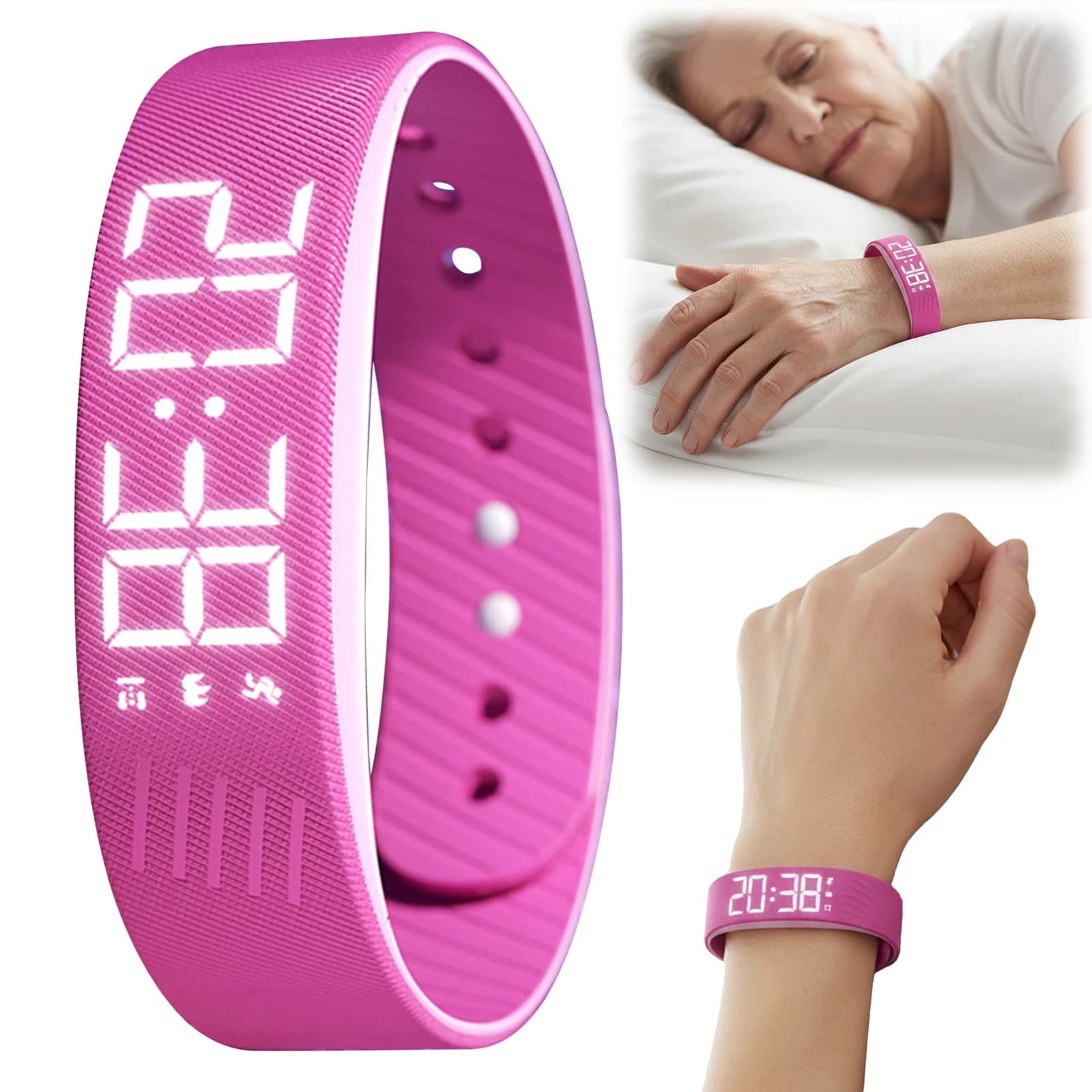 Vibrating Alarm Reminder Watch, Smart Alarm for Heavy Sleepers