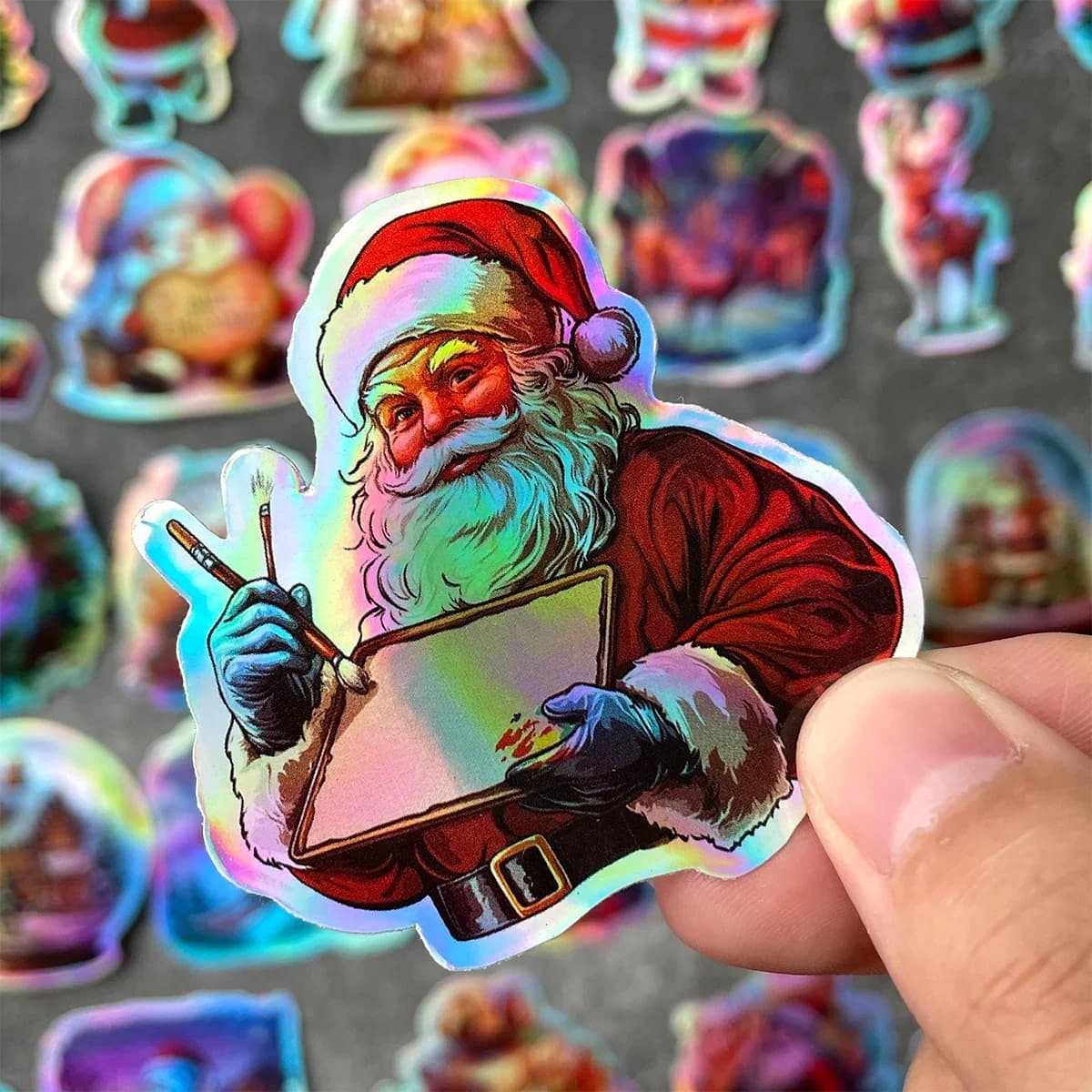 41 Pz/lotto Di Natale Graffiti FAI DA TE Laser Adesivi Moto Moto Casco Da Bici Accessori Decalcomanie Per Voge 900 DSX CFMOTO 450 MT