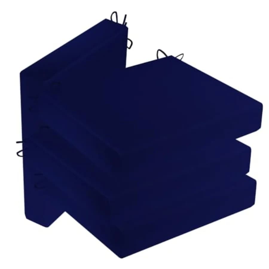 Set di 4 Cuscini Impermeabili per Sedie da Esterno, Cuscini per Sedute da Patio 18.5"x16"x3", Cuscini Quadrati Spessi Rimovibili con Fissaggio