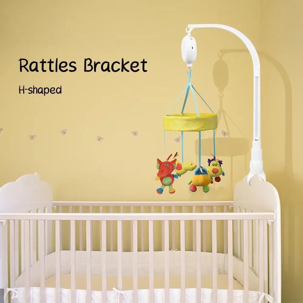 Staffa per clip per sonaglio per culla Supporto per campana per passeggino da letto Staffa per clip per campanello per passeggino per lettino per neonato