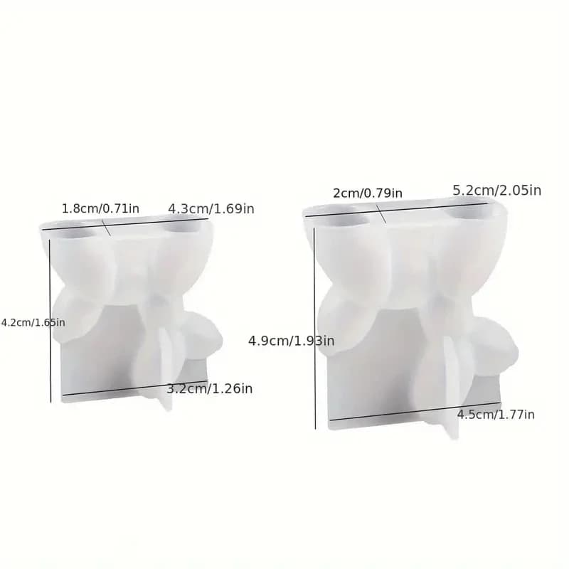 2 pezzi stampo per candele fai da te palloncino stereoscopico decorazione per cani resina gesso candela per aromaterapia stampo in silicone 3D