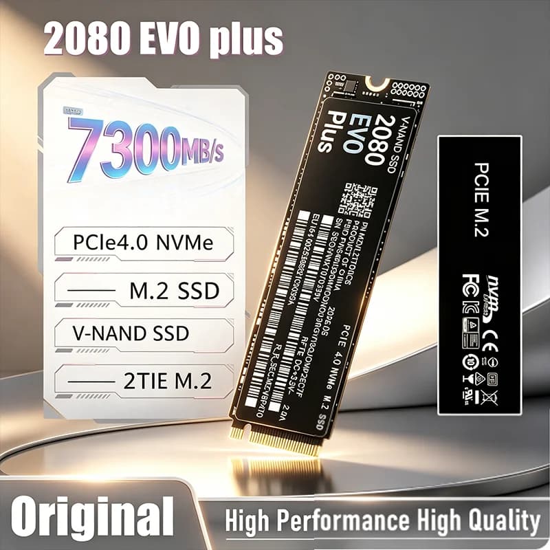 Internal 7300MBs M.2 NVMe SSD 2080 EVO Plus PCIe Gen4.0 X4 TLC 3D NAND 1TB to 4TB gaming drive for laptop PC desktop 2026 NEW