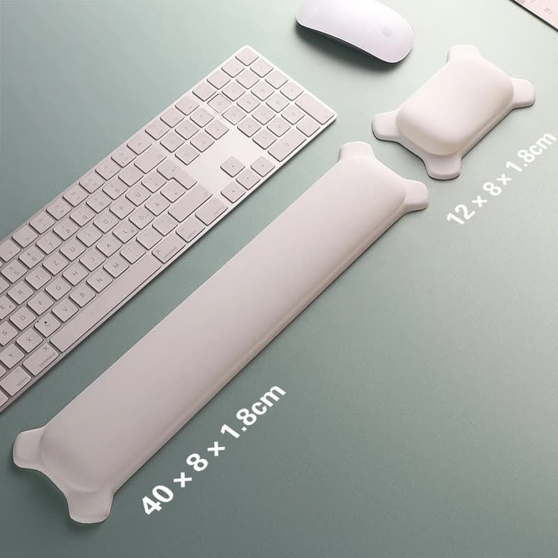 Poggiapolsi in silicone per mouse e tastiera, tappetino ergonomico per mouse con supporto per il polso, per computer, laptop, desktop, ufficio, gaming.