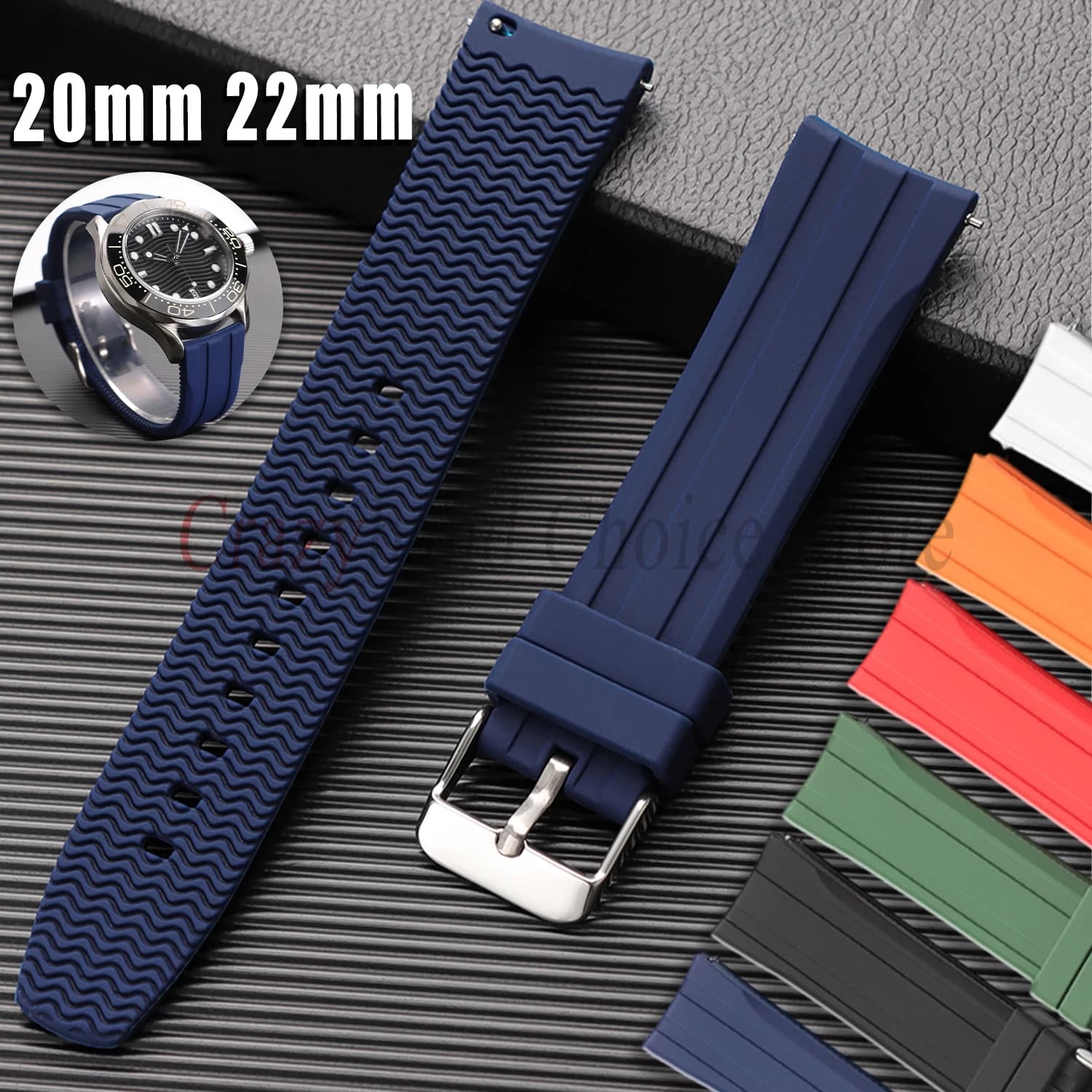 Silicone Strap 20mm22mm Rubber Watch Band for Casio for Seiko for DW Bracelet Quick Release Waterproof Universal Men Women Wrist