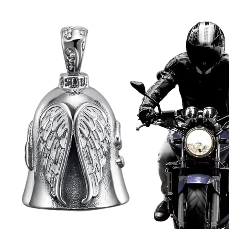 Campanello da Moto Angelo Custode, Accessorio Portatile per Motociclisti e Ciclisti, Regalo di San Valentino