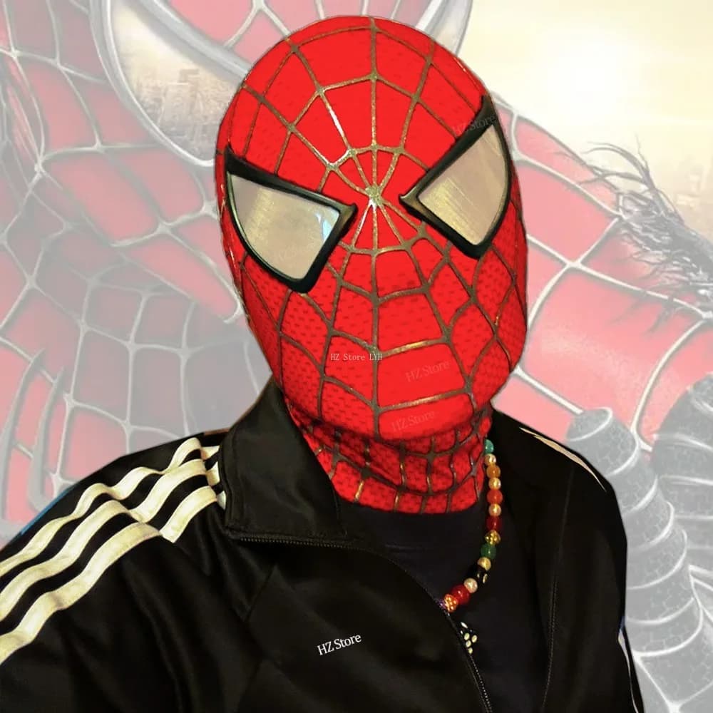 New Mar-vel Tobey Spiderman Faceshell Mask Ties 1:1 3d Spider-Man Mascara Cosplay Costume Superhero Collection