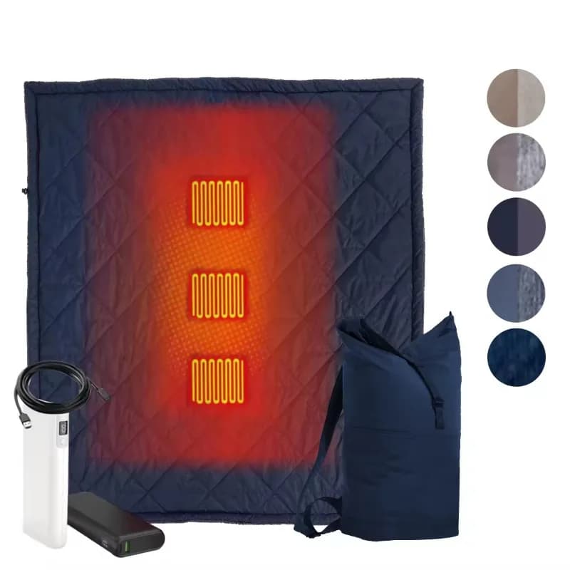 Coperta da campeggio per tenda da picnic all'aperto, banca di potere USB, coperta riscaldante primaverile e autunnale da 12 V, temperatura regolabile