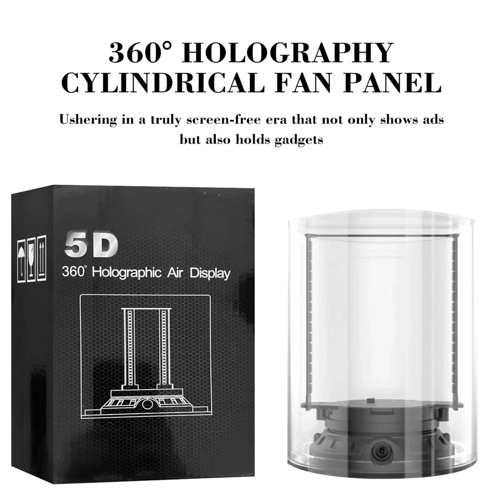 Proiettore ologramma 3D Ventilatore Angolo di visione di 360 gradi Schermo cilindrico Display pubblicitario Macchina Perline luminose a LED Controllo WIFI