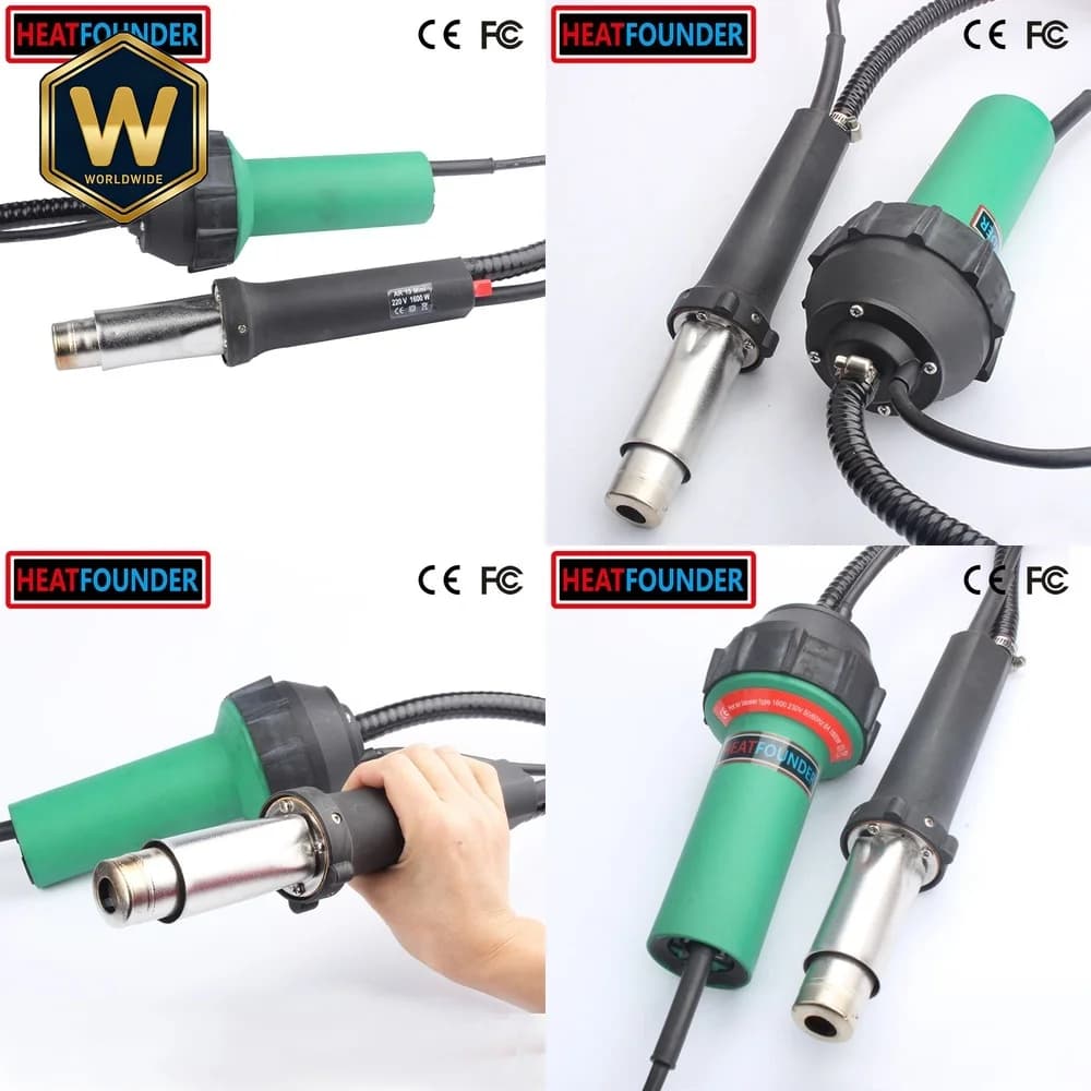 Pistola Termica Industriale ZX1600M per Saldatura Plastica, Riparazione Pavimenti in PVC, Saldatura a Aria Calda con Temperatura Regolabile