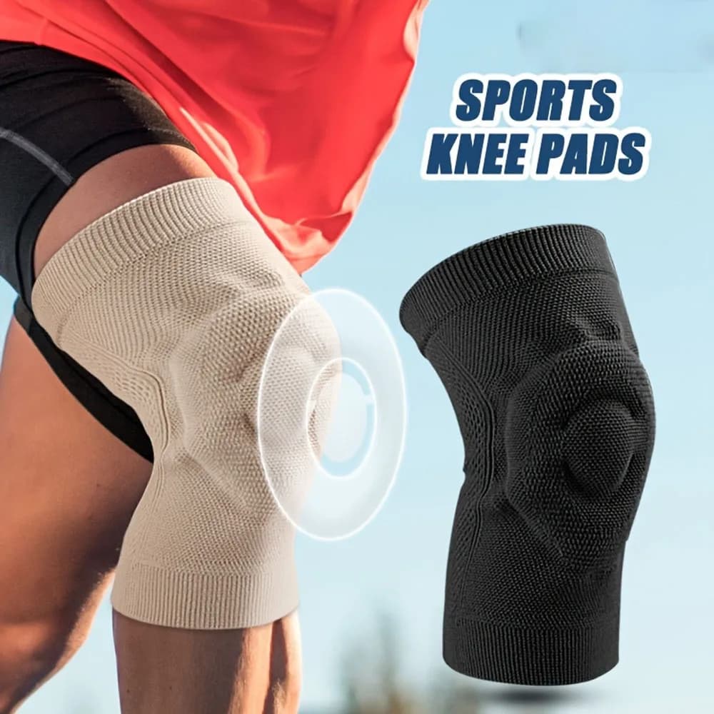 1 Pezzo Ginocchiera in Silicone, Protezione per Ginocchio, Supporto per Articolazioni, Protezione Compressione Menisco, per Sport