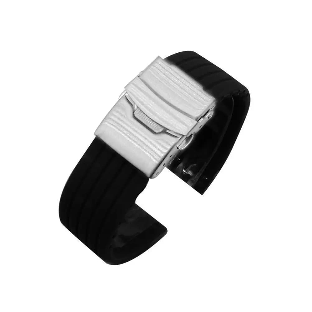 22Mm Silicone Watch Band Replacement for Men Women Smooth Scratch Resistant Comfortable Breathable Universal Fit Quick Release