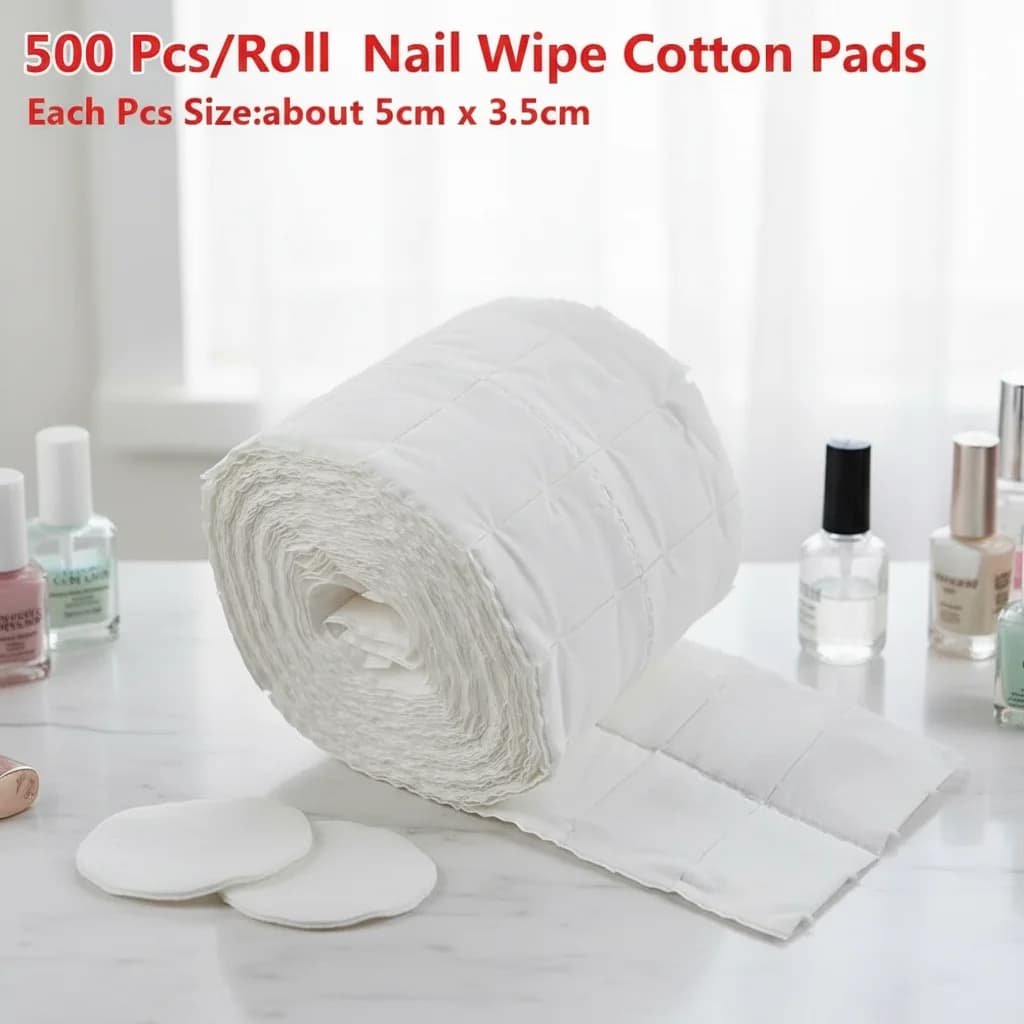 500 pieces of polish gel removal wipes, soft white cotton paper cleaning tool