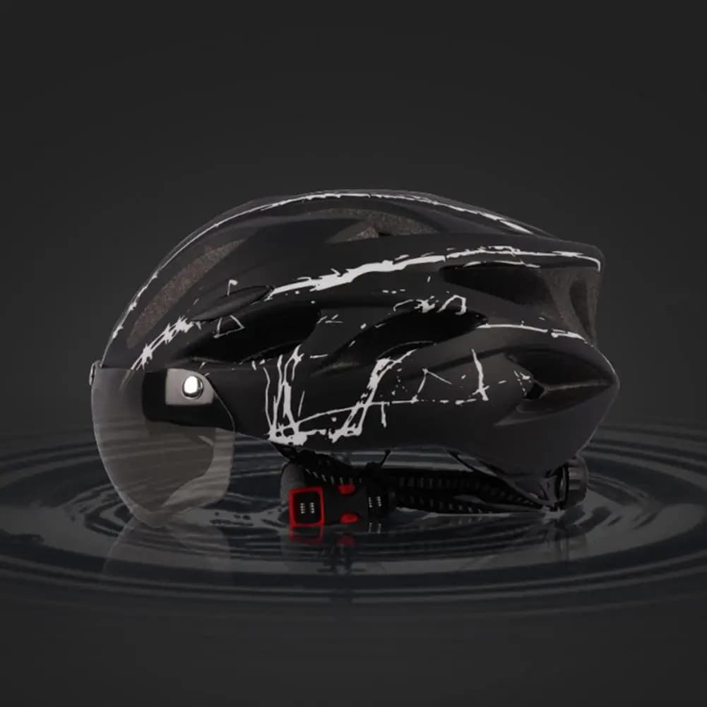 Wholesale outdoor mountain bike helmet with cycling with visor lens Sport Mtb Bicycle 54-62 cm hot