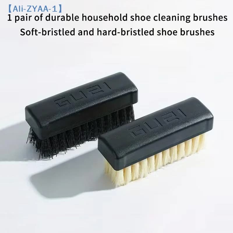 1 Pair Of Nylon Shoe Brushes, With Soft And Hard Bristles Suitable For Deep Cleaning, A Durable Household Shoe【ZYAA-1】