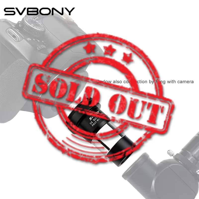 Telescopio SVBONY 1.25'' 2X Lente Barlow Filettatura M42X0.75 Accessorio per telescopio a pellicola verde a banda larga multistrato