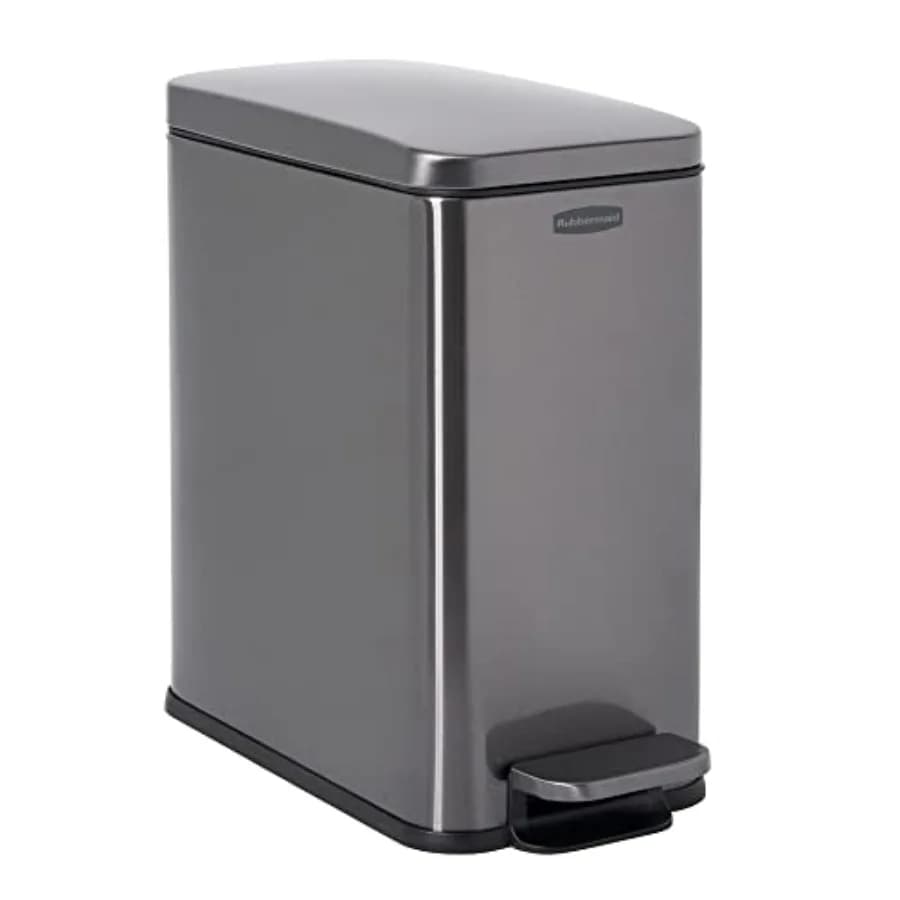 Cestino per Rifiuti in Acciaio Inossidabile da 2,6 Galloni, Colore Antracite, con Coperchio per Casa/Bagno/Cucina