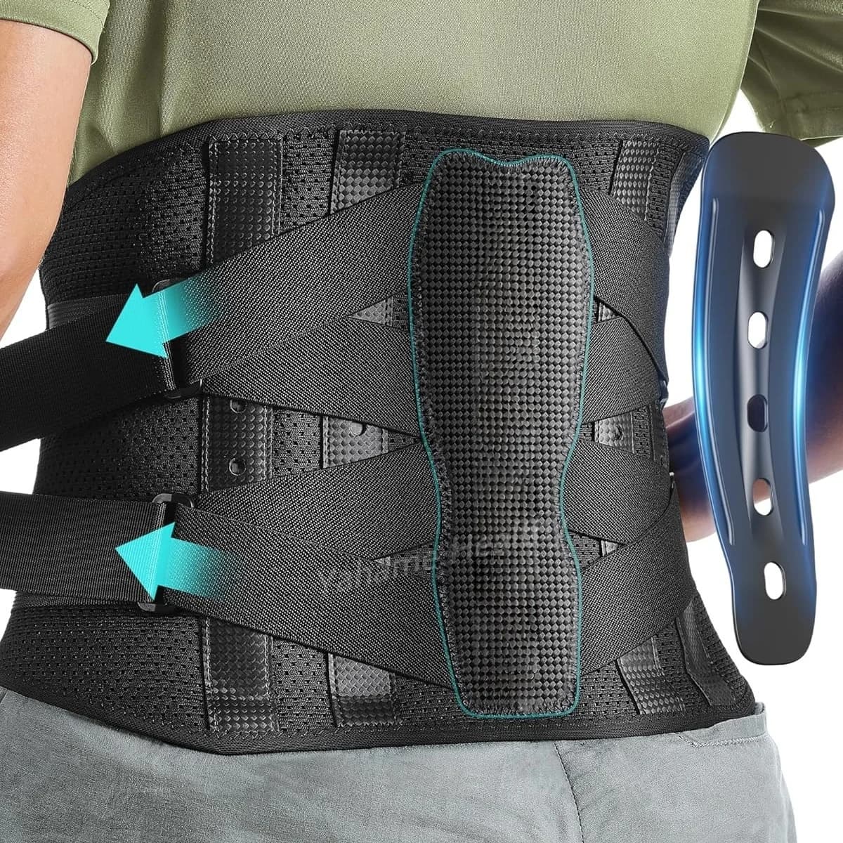 Cintura di supporto lombare per uomo e donna, tutore per la schiena per dolori lombari, sciatica, ernia del disco, scoliosi, supporto leggero per la vita