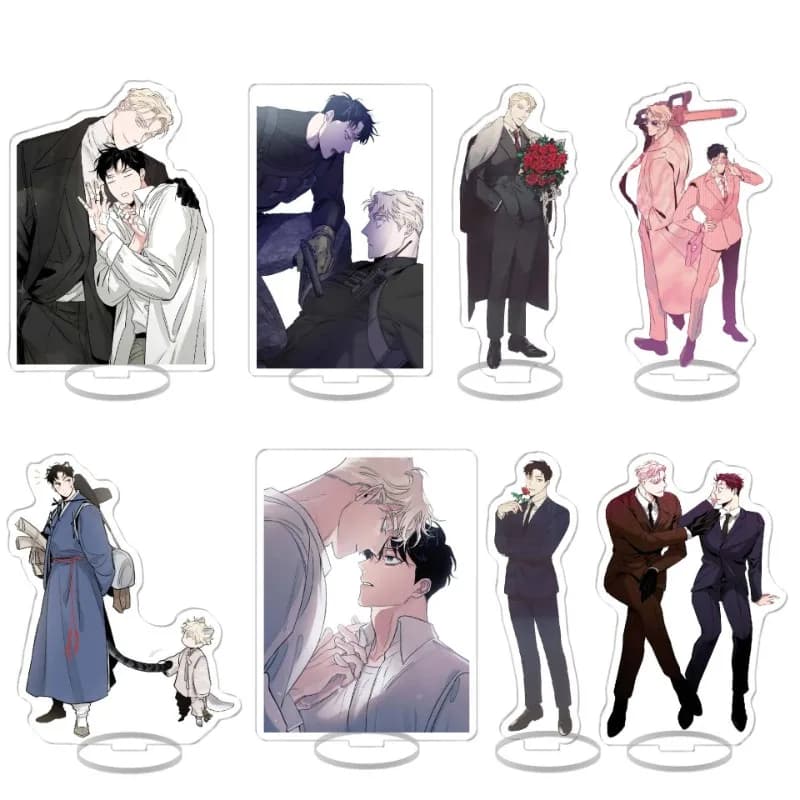 Rose e Champagne Periferiche anime coreane Zheng Yiyuan Supporti in acrilico Ornamenti da scrivania da collezione Regali di compleanno creativi Giocattolo
