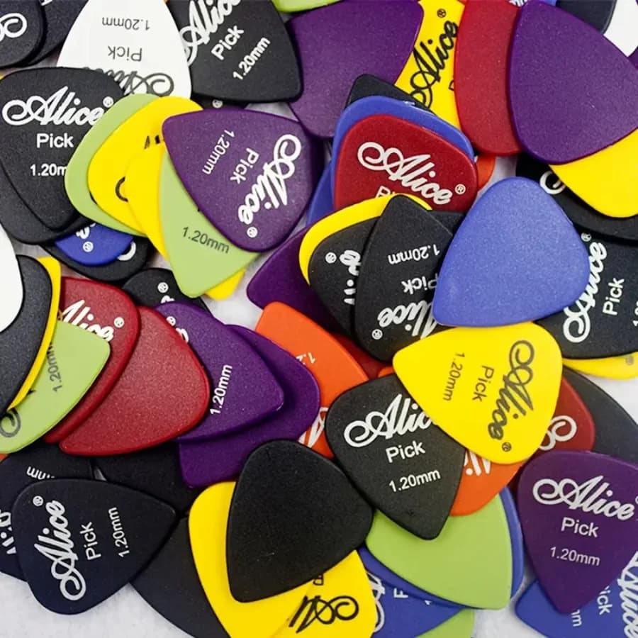 Plettri per chitarra multicolori | 50 | Plastica ABS di alta qualità | Adatto per chitarra, chitarra elettrica, basso
