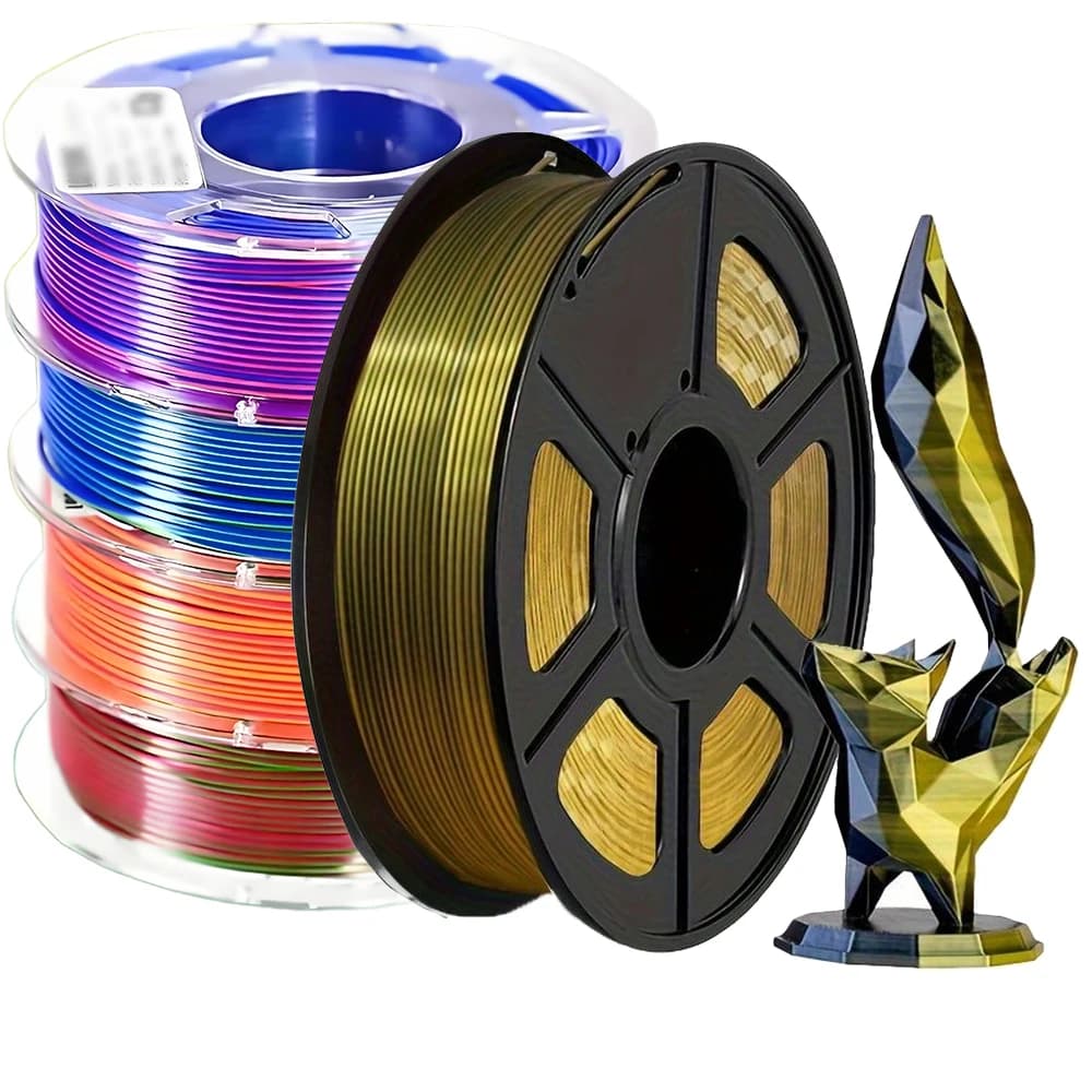 Silk Filament 1.75 mm double color blue purple black etc. for Extruder 3D Printer Sublimation Duotone 250 g/200 g