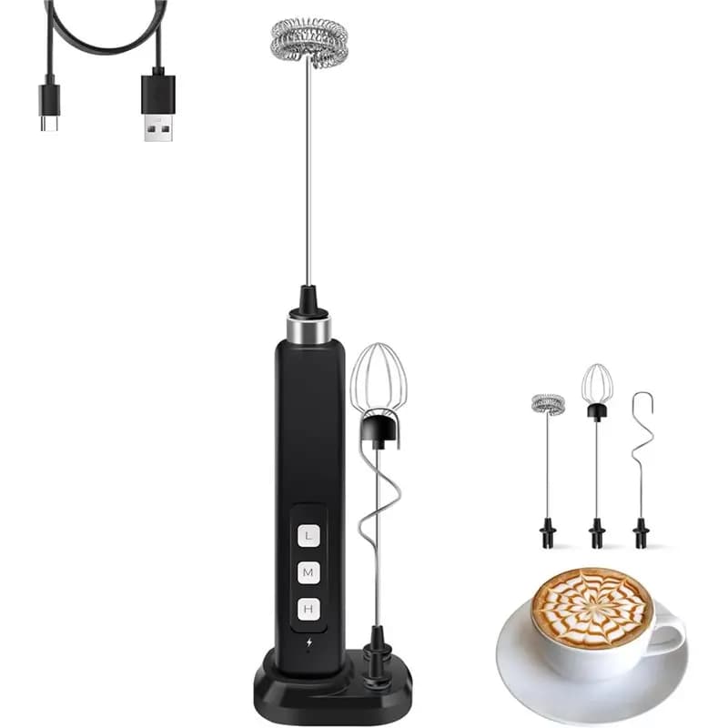 [B25B!】 Rechargeable Milk Frother Handheld Coffee Frother Handheld Frother For Protein Powder