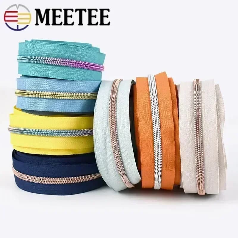 4 metri 5 # Cerniera decorativa per borsa con cerniera in plastica per cucire Zampe in nylon al metro Kit di riparazione Accessori per indumenti fai-da-te