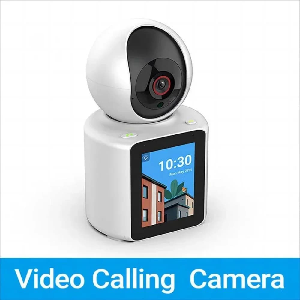 Telecamera IP WIFI 2MP con Tracciamento Automatico, Videochiamata con Un Clic e Schermo, Monitor per Bambini da Interno, Telecamere di Sorveglianza CCTV