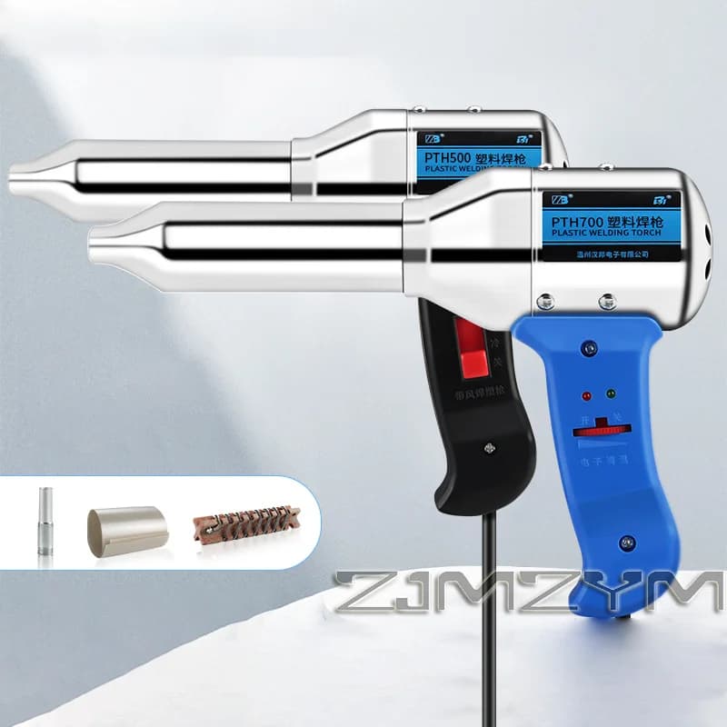 Pistola per Saldatura Plastica 500W/700W, Riparazione Paraurti Auto, Mini Pistola ad Aria Calda per Tubi PPR e PE, Torcia per Saldatura