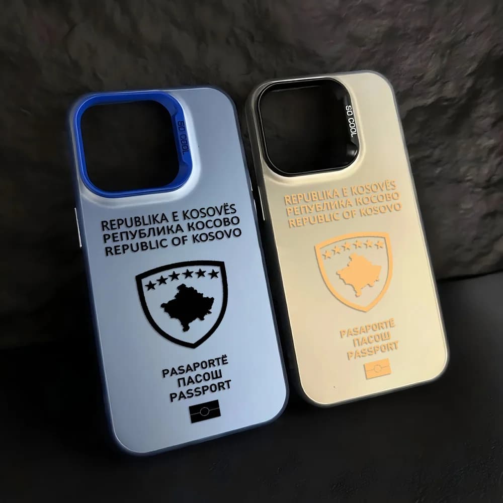 Kosovo Passport Phone Case For iPhone 17 16e 16 15 14 13 12 11 mini Pro Max X XR 8 7 Air Plus Anti Fall Matte Back Cover
