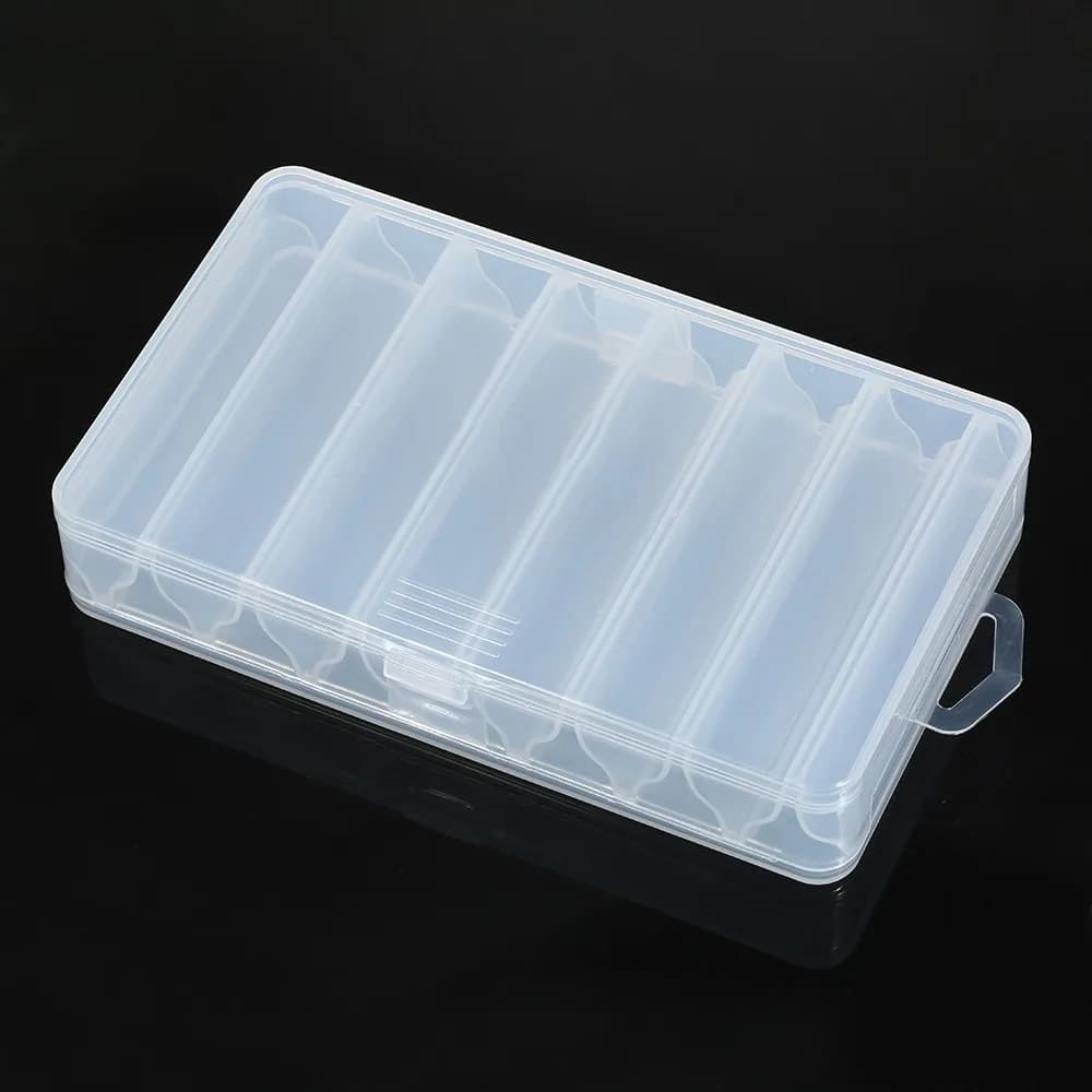 2PCS Double Sided Fishing Lure Box Clear Visible 14 Compartments Fishing Tackle Box Waterproof Fishing Hook Storage Case