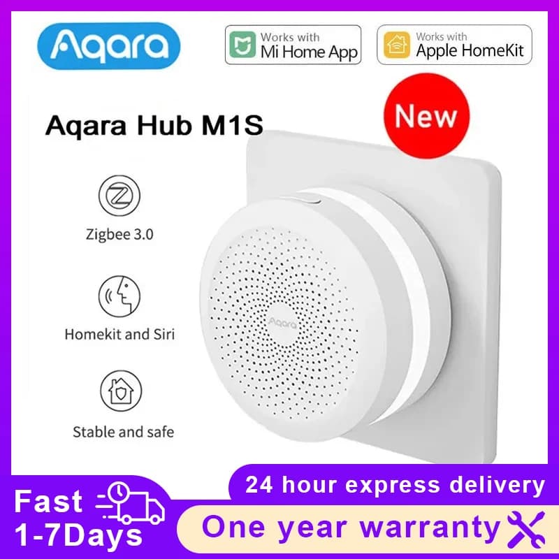 Aqara Smart Hub M1S Gateway Wireless Zigbee Wifi RGB LED Night Light Remote Control Smart House for Xiaomi Mijia Mi Homekit