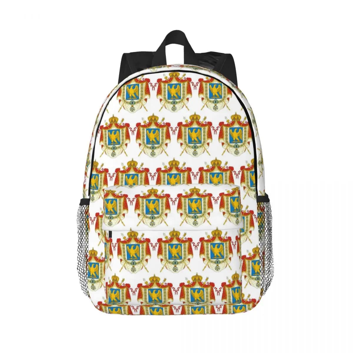 Royal Standard Napoleone Bandiera francese Impero Stemma Zaino Zaino Ragazzo Ragazza BookBag Borse a tracolla per uomo Donna Borsa da scuola