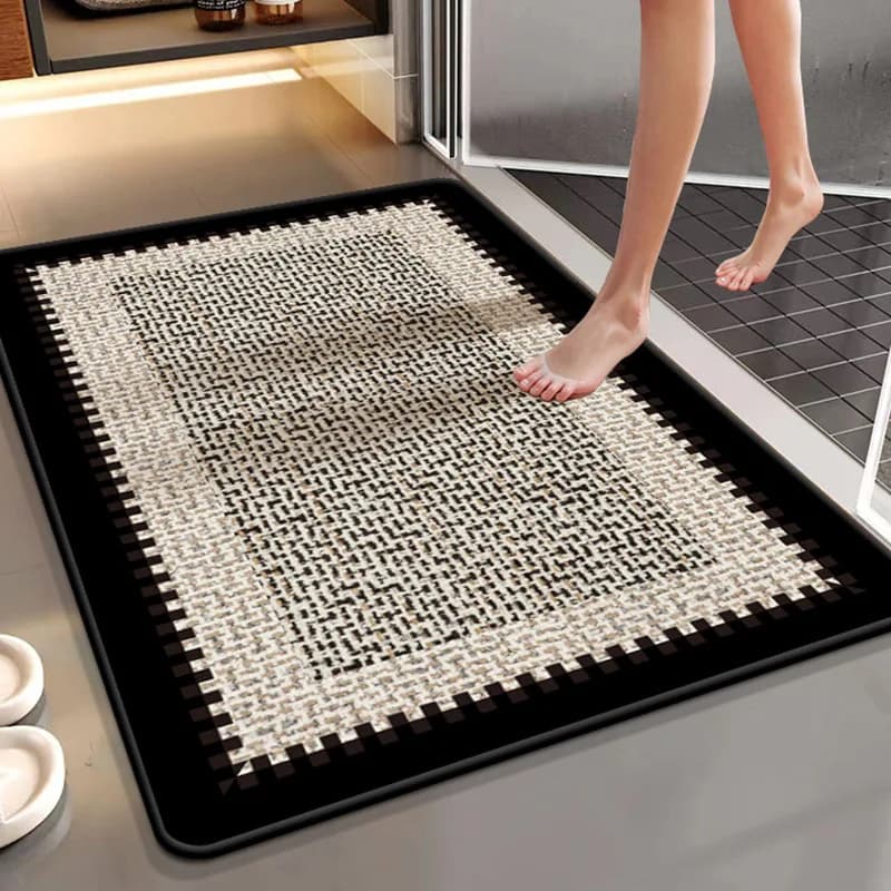 VIKAMA Tappeto assorbente per bagno, antiscivolo, in gesso siliceo, per l'ingresso del bagno, per il corridoio, tappetino per la casa, decorazione per la casa