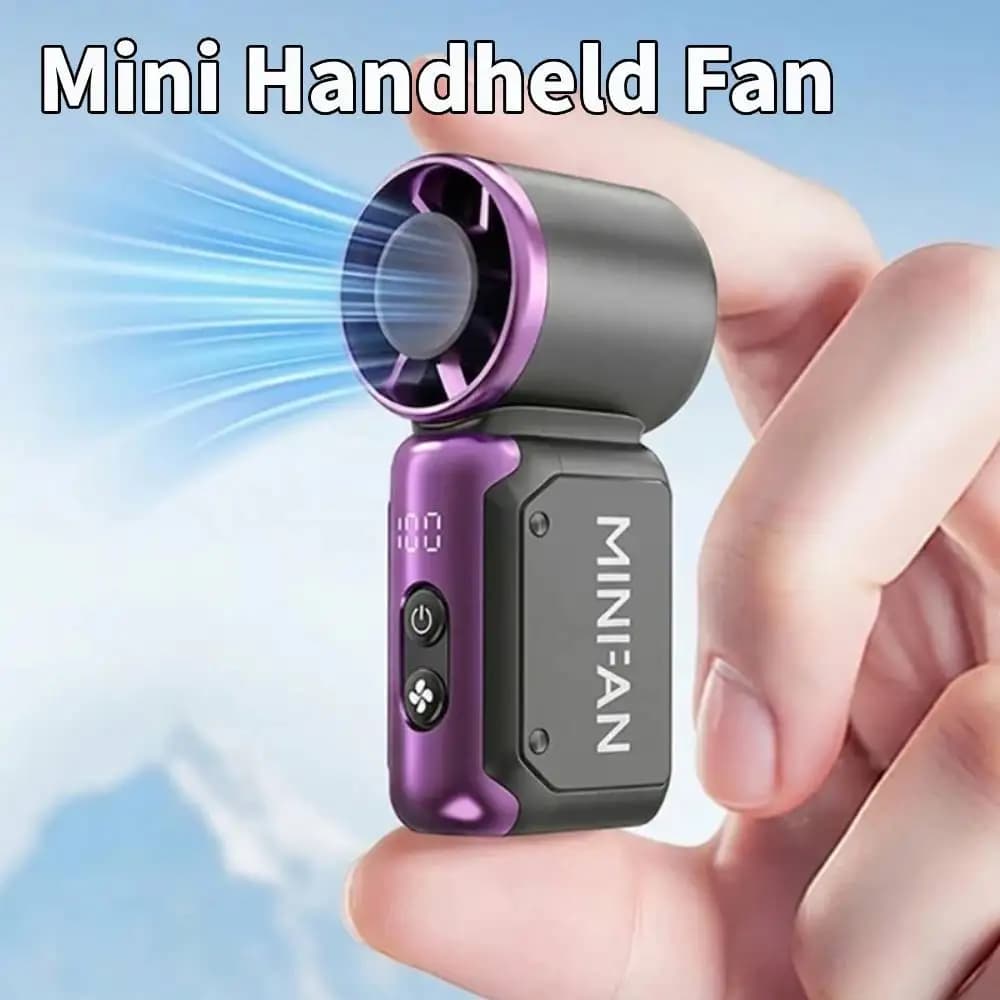 Mini handheld fan, portable small electric fan, USB charging portable pocket fan, suitable for outdoor, travel, and office use