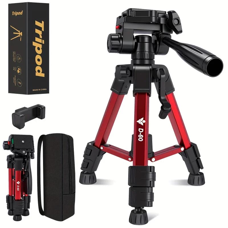 Treppiede Leggero da 24,8 Pollici per Smartphone, Rotazione a 360°, per Trasmissioni in Diretta, Vlogging e Fotografia con Fotocamere Mirrorless