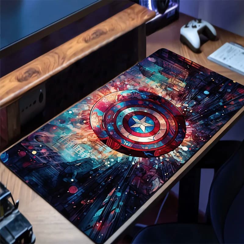 Tappetino per mouse C-captain A-america Gaming Nuovo tappetino per mouse Tappetino per mouse Tappetino per tastiera da tavolo fresco Tappetino per scrivania per computer morbido antiscivolo