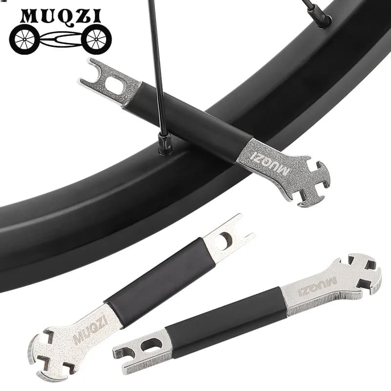 MUQZI Chiave per raggi Raggi in acciaio inossidabile Chiave per raggi Rimozione capezzoli Ruota per bicicletta Regolare la tensione Strumenti di riparazione Accessori bici