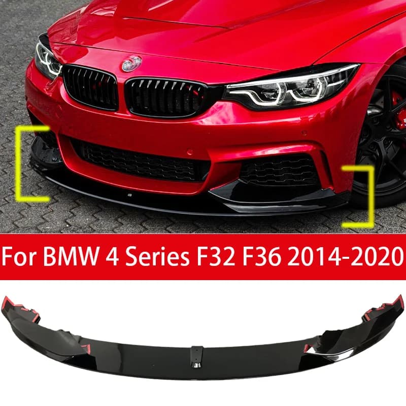 Paraurti anteriore Splitter Labbro Per BMW F32 F33 F36 4 Serie 420i 425i 430i M440i 2014-2020 MP Stile Diffusore Spoiler Copertura Bodykit