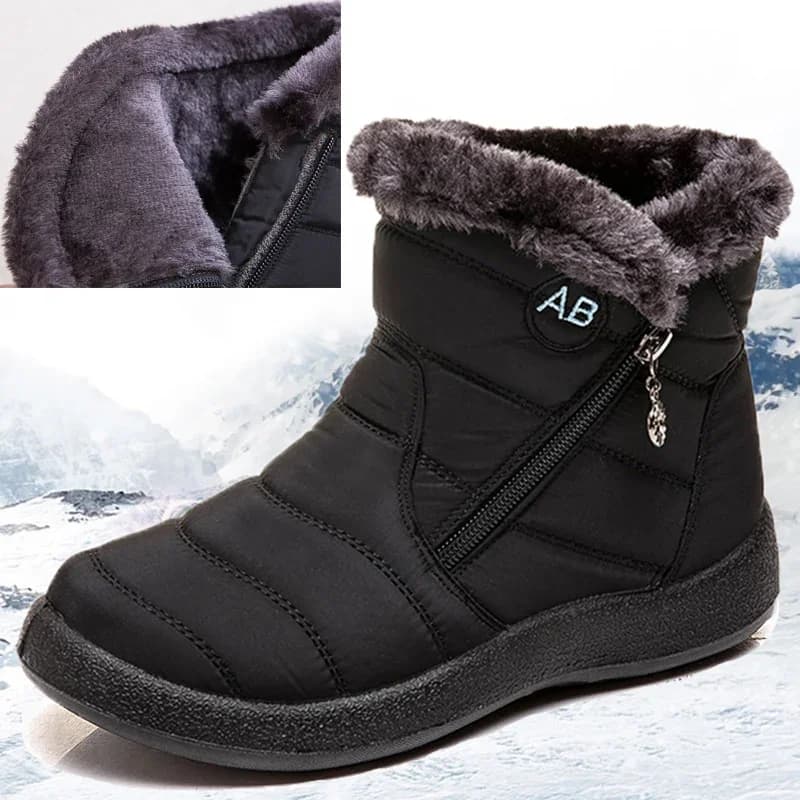Women Snow Boots Fashion Women's Boots Slip On Platform Shoes for Women Ankle Boots Waterproof Plush Winter Shoes Botas Mujer