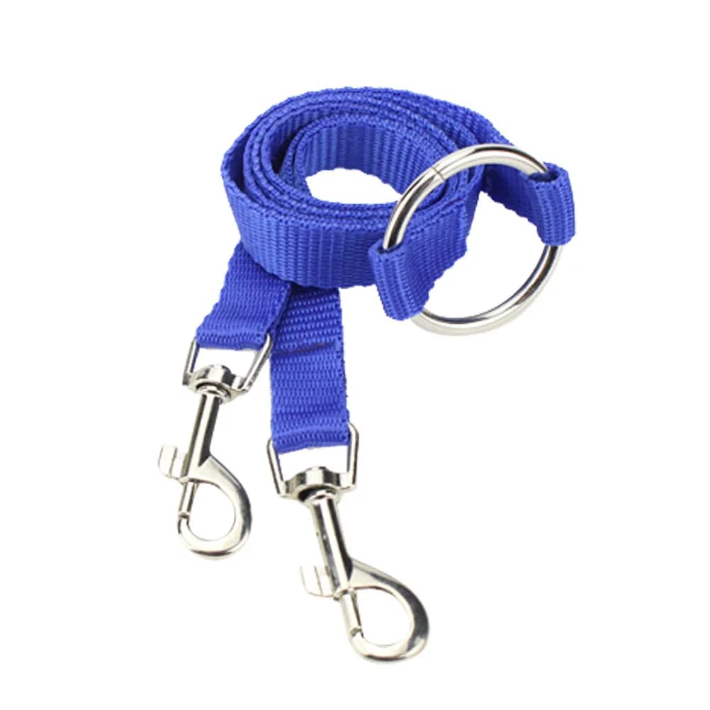 Two Dog Leash Nylon Dual Clip Design for Controlling Two Pets At Once Sturdy Walking Running Leash for Small Dogs and