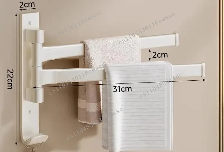NUOVO Portasciugamani da bagno Portasciugamani girevole Spazio in alluminio 2/3/4/5-Bar Portasciugamani Mensola da cucina Appeso a parete in carta