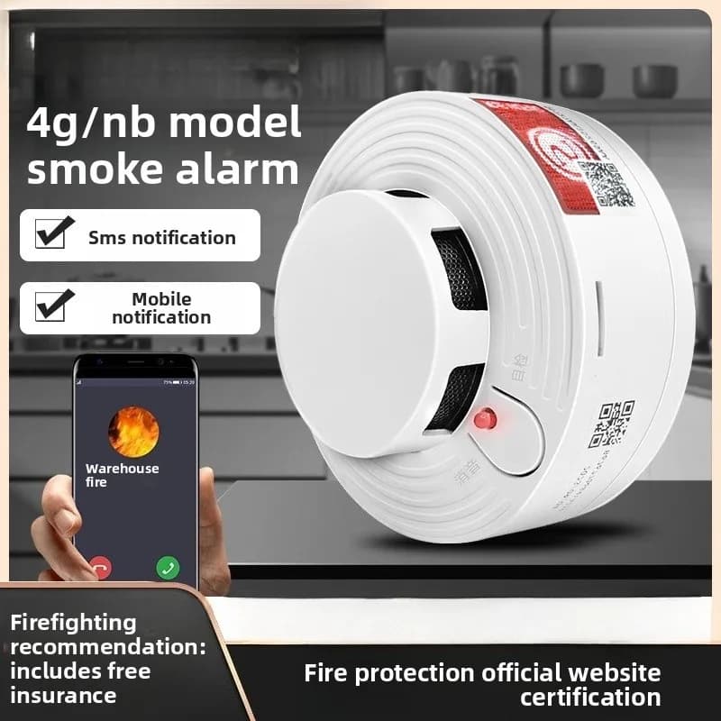 Allarme fumo Fuoco Fuoco speciale Rilevatore di fumo indipendente con rete wireless intelligente 4G